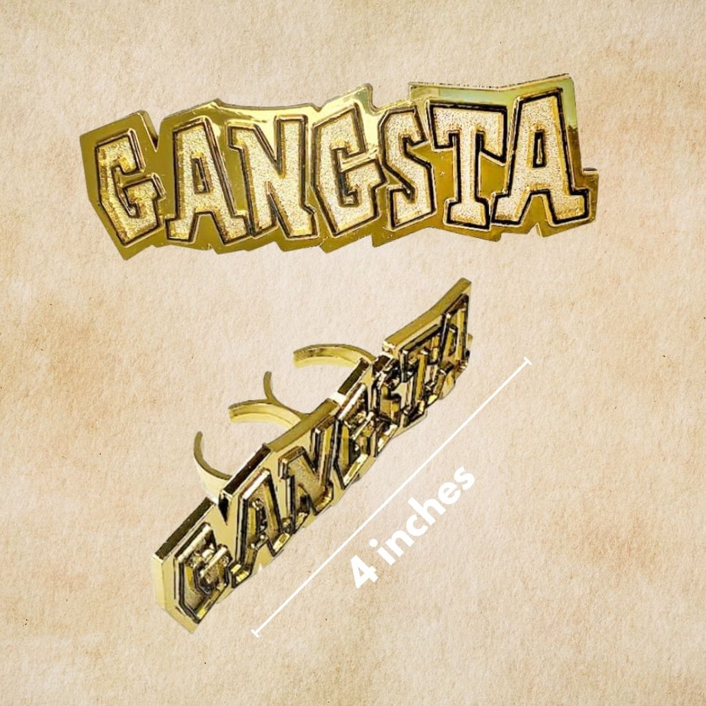 Gangsta Hip Hop Rapper Bling Rings - For Adults