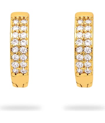 LUV FASHION Golden Huggies Earrings ( Pack of 1 )