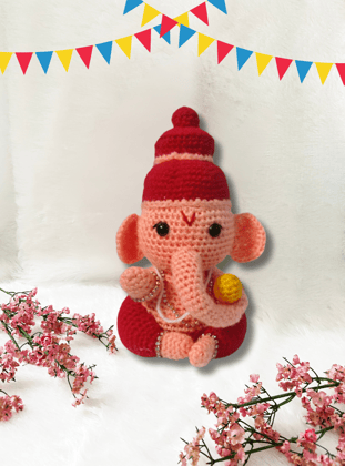 Handmade Crochet Ganesha Toy Handmade Crochet Ganesha Toy