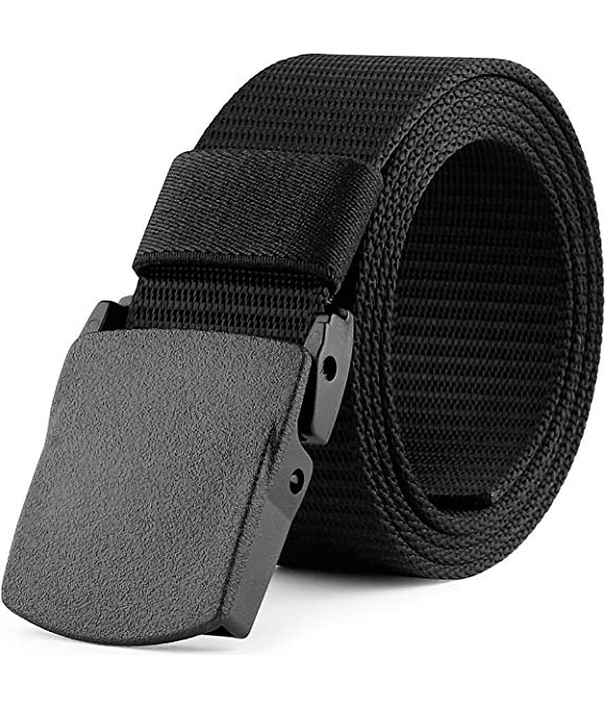 Edifier - Black Nylon Men's Casual Belt ( Pack of 1 )