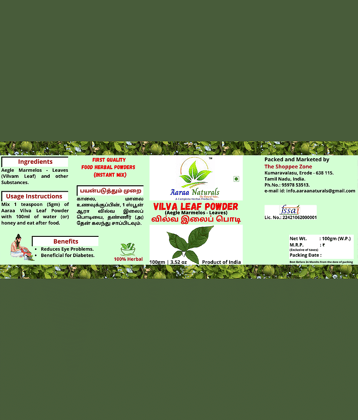 Aaraa Naturals Vilva Leaf Powder Instant Mix 100 gm Pack of 2