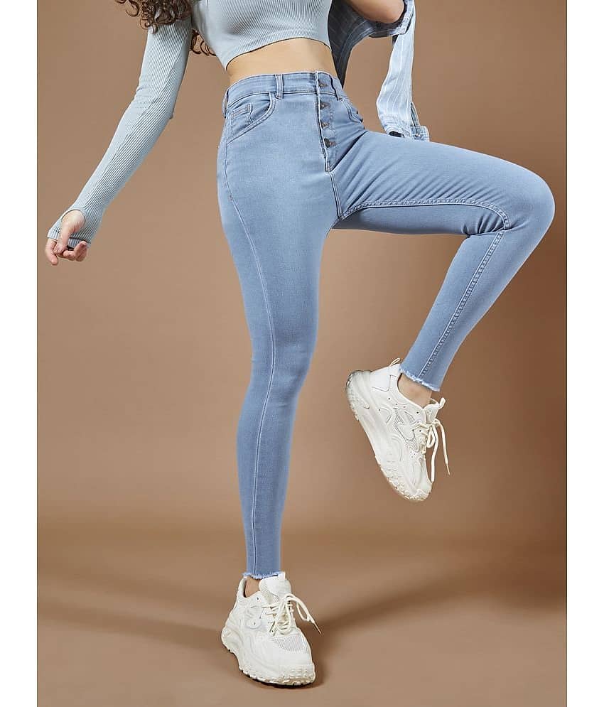 Dolce Crudo - Blue Denim Skinny Fit Women's Jeans ( Pack of 1 )