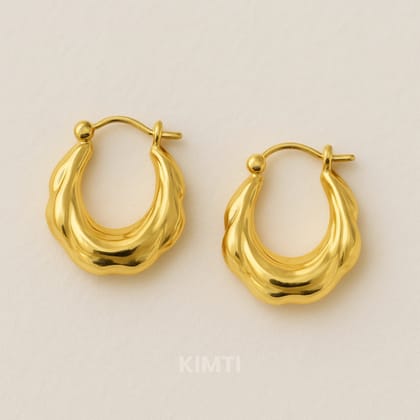 18K Gold Plated Golden Gypsy Hoops Anti Tarnish Earrings