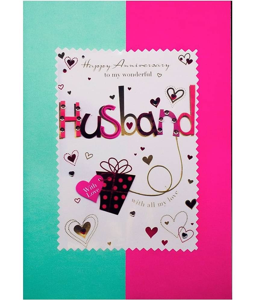 AanyaCentric Handmade Anniversary Greeting Card for Husband