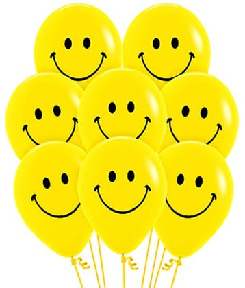 Cute Yellow Smiley Party Balloons Pack of 30 Pcs (9-12 inches) for celebration