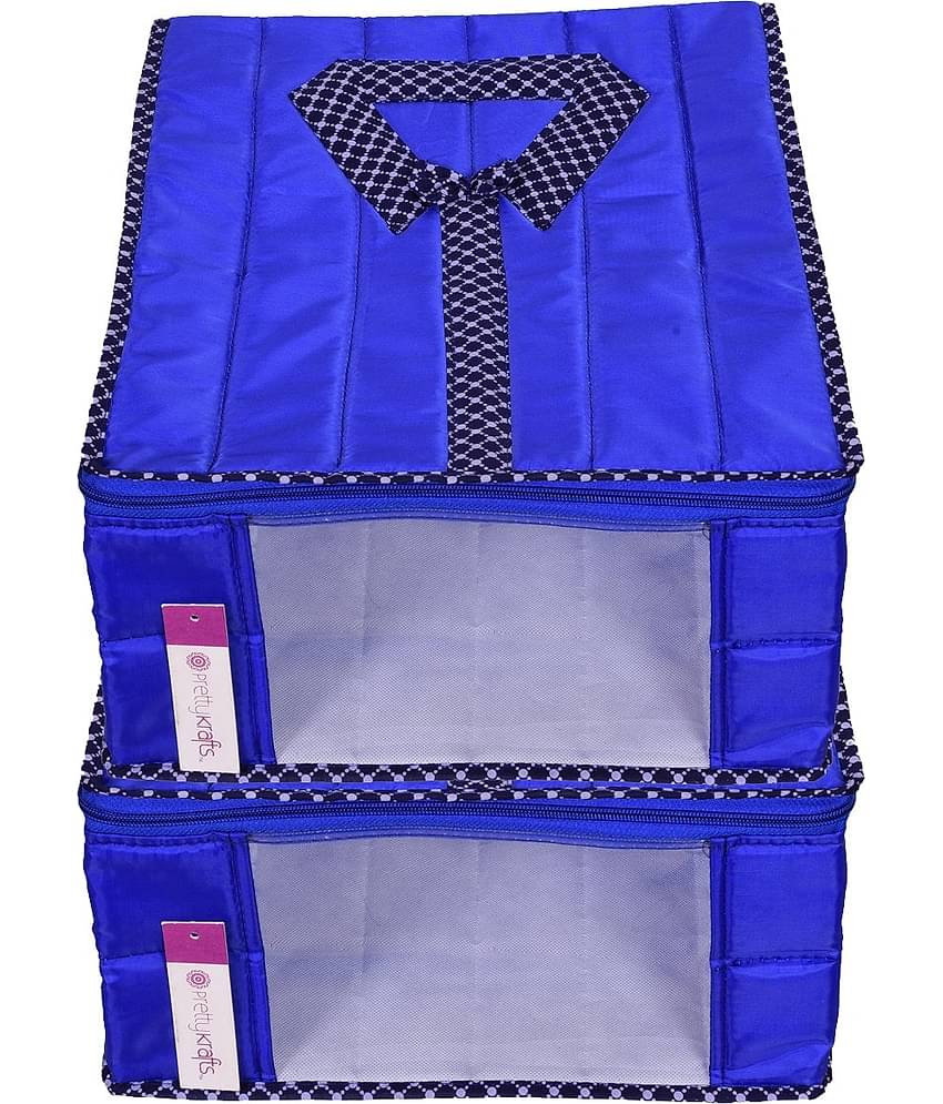 PrettyKrafts Shirt Cover Set of 2 - Closet Organizer - Shirts and Clothing Organizer - Light Blue