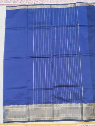 Elegant Blue Cotton Saree Mangakagiri Style
