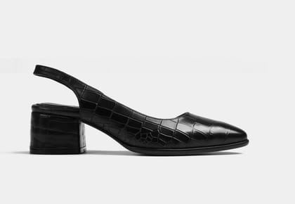 Amelie Black Croc Leather Pump-EU 36/UK 3