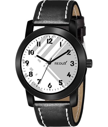 Redux - Black Leather Analog Men's Watch