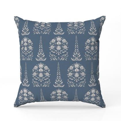 Ethnic Indian Floral Motifs-Velvet Cushion / 16x16 / without