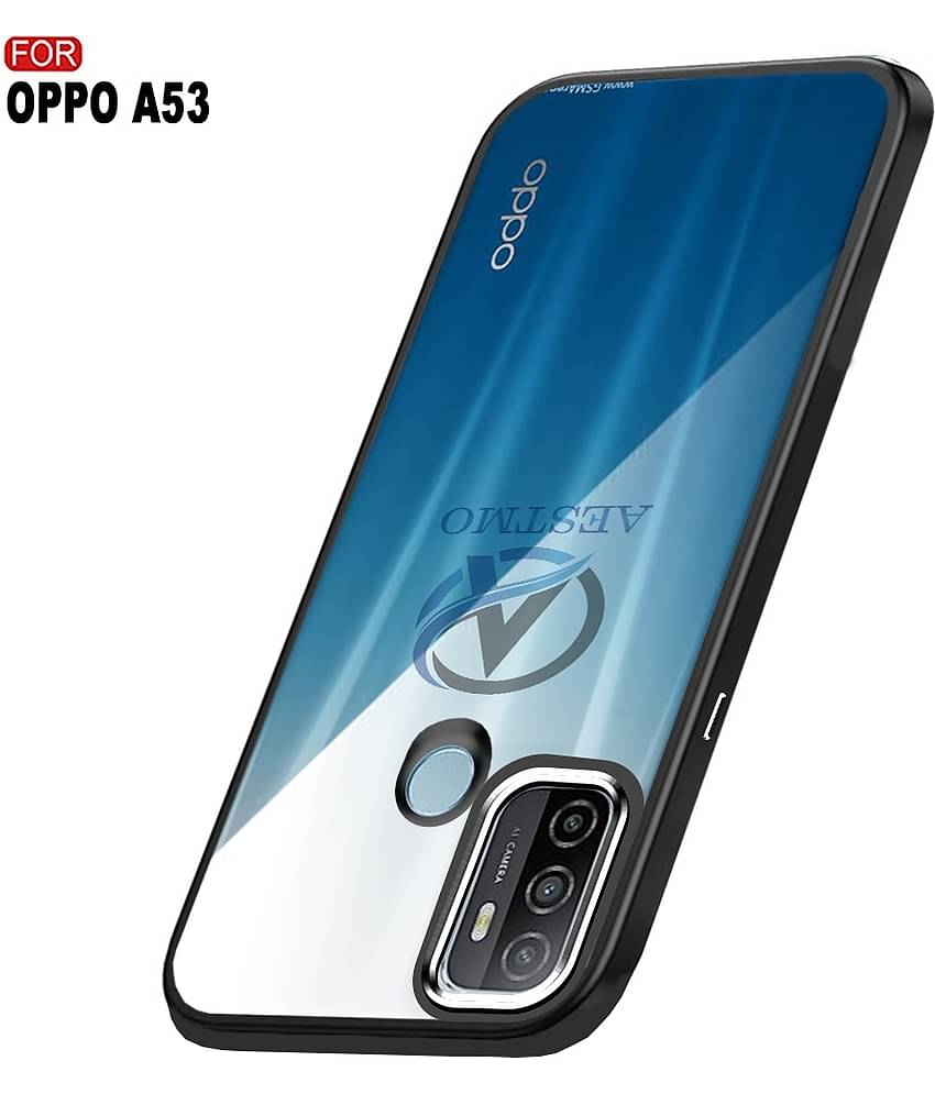 AESTMO - Transparent Polycarbonate Plain Cases Compatible For Oppo A53 ( Pack of 1 )