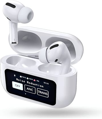 COREGENIX A9pro Touch Screen ANC Bluetooth True Wireless (TWS) In Ear 32 Hours Playback Active Noise cancellation IPX4(Splash & Sweat Proof)