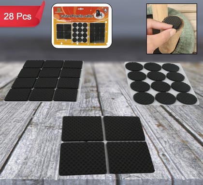 28 pc Rubber furniture Pads Self Sticking Non Slip Furniture Noise Insulation Pads
