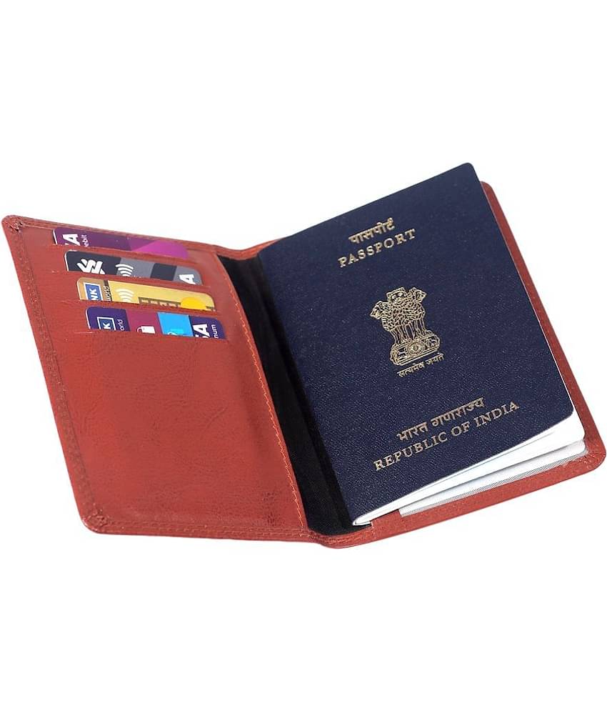 Hide&Sleek P.U. Brown Passport Holder