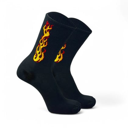BLACK/YELLOW FLAME- FIRE 2.0 EDITION-Pack of 1-Pair