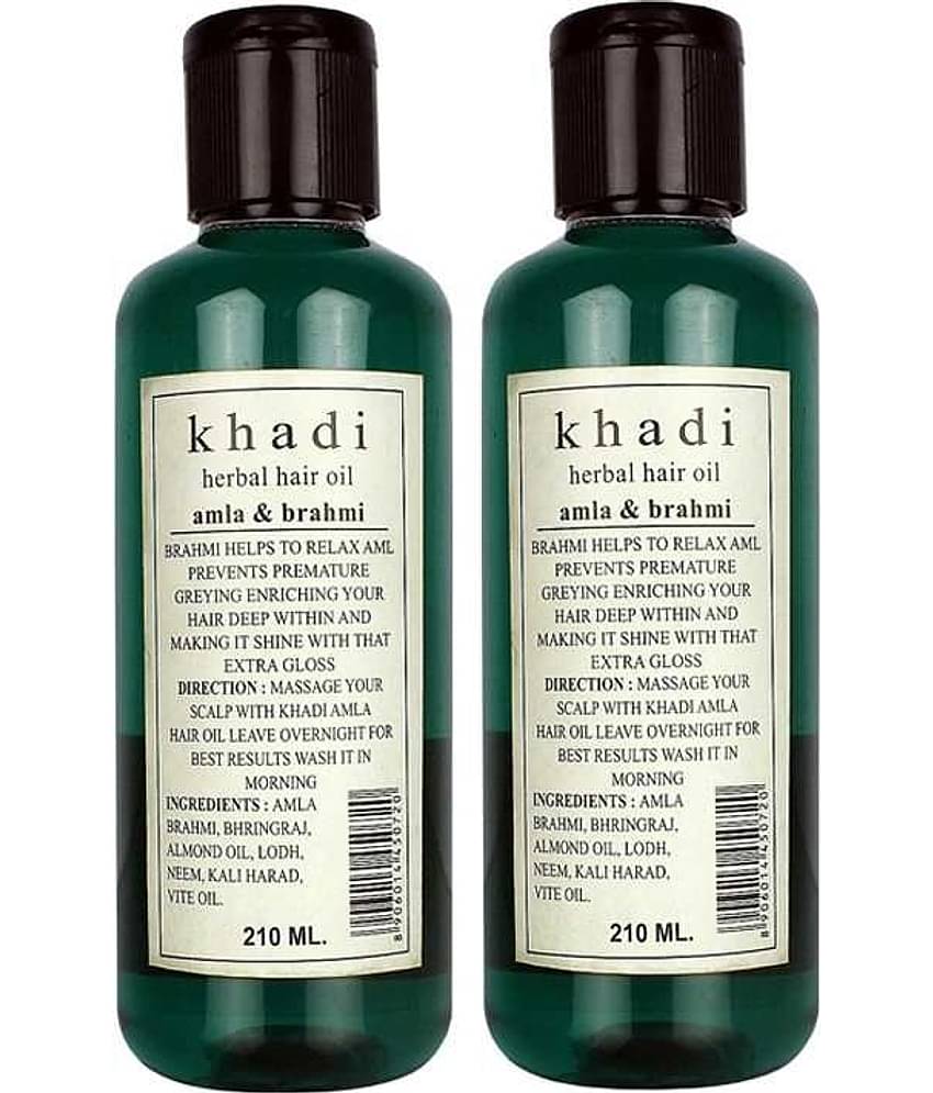 Khadi Amla And Brahmi Oil (pack Of 2) 210ml Each