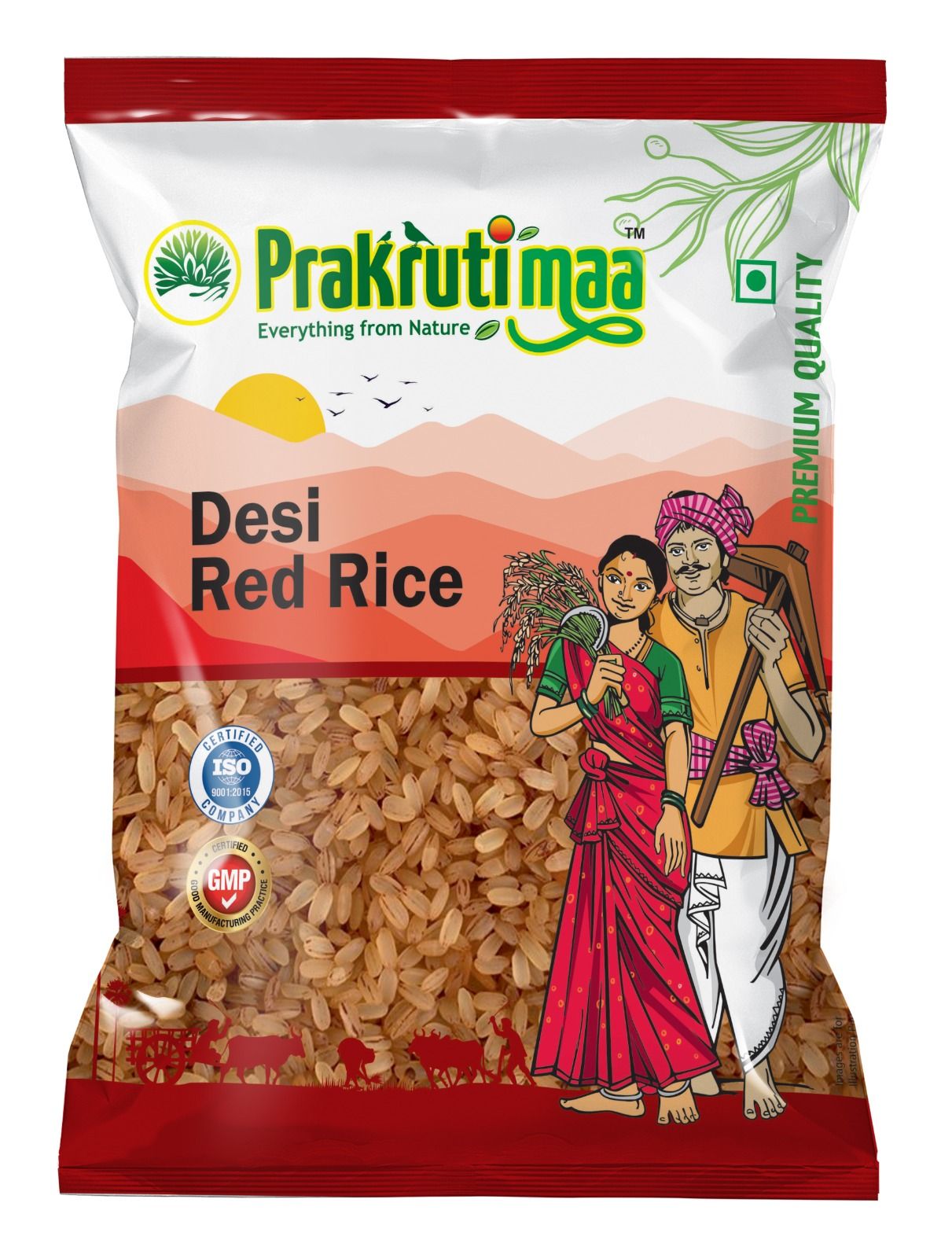 Prakrutimaa Red Rice (1Kg) | Nutrient-Rich Whole Grain