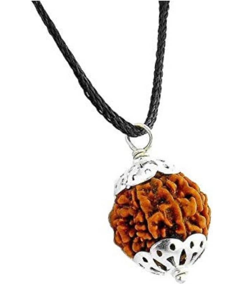 5 Mukhi Nepali Rudraksha Silver plated Pendant For Unisex five mukhi rudraksha pendant 100% Original