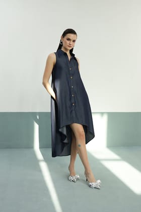 Noa Tunic: Chambray-XS