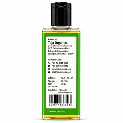 Pure Castor Oil | Cold-pressed Unrefined | Skin and Hair Care | Anti-Fungal | Anti-Bacterial Nourishes Skin, Promotes abundant Hair Growth Full of Vitamin E |
