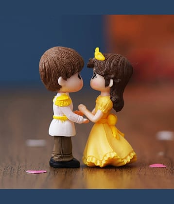 eCraftIndia Multicolor Resin Couple Figurine
