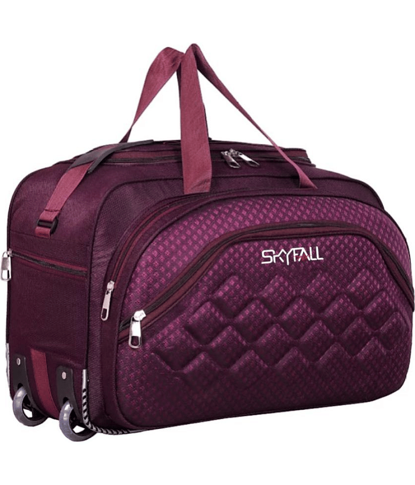 SKYFALL - Purple Nylon Duffle Trolley