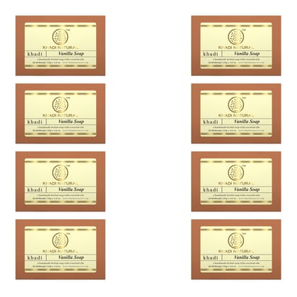 Khadi Natural Vanilla Soap Combo Pack Of 8 – 125gm Each Khadi Natural Vanilla Soap Combo Pack Of 8 – 125gm Each
