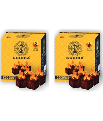 SCORIA Premium Quality Hookah Coconut Coal 500gm Hookah Charcoals (Pack of 1)_A11