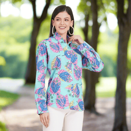 Women's Shirts Full Sleeves 100% Cotton-S