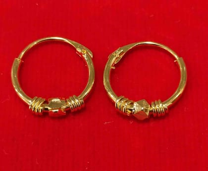 Stylish Fancy Party Wear Wedding Bridal Daily Use Gold Earrings Bali 1-1 Pair