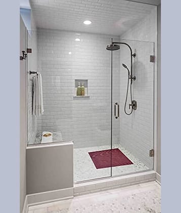 AMRO Beautility Needs Anti-skid PVC Bath Mat 40x60 cm ( Pack of 1 ) - Brown