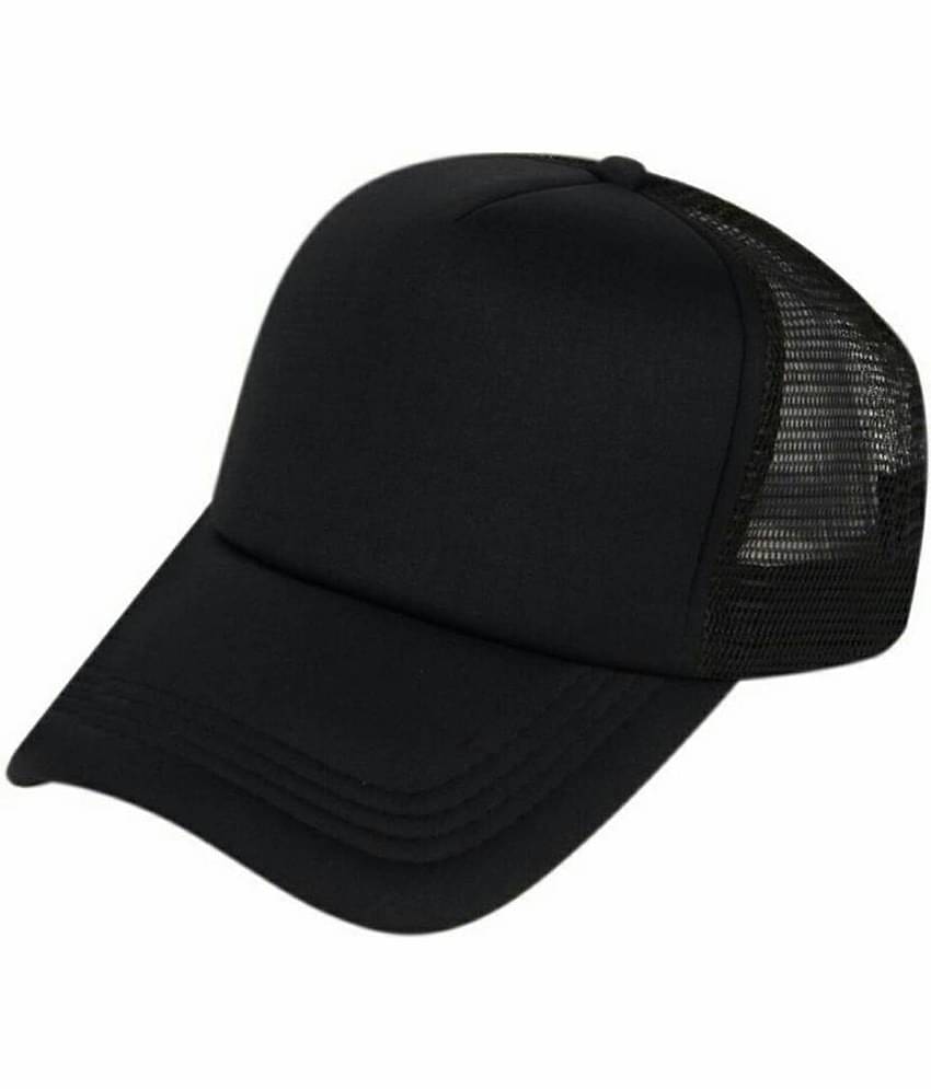 Bolax Pack of 1 Polyester Men's Cap ( Black )