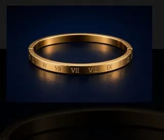 Luxury Roman Numeral Bangle Bracelet Elegant Daily Wear for Women