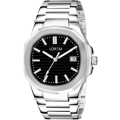 LOREM Timeless Charm Dial Date Function Analog Watch for Men-UF