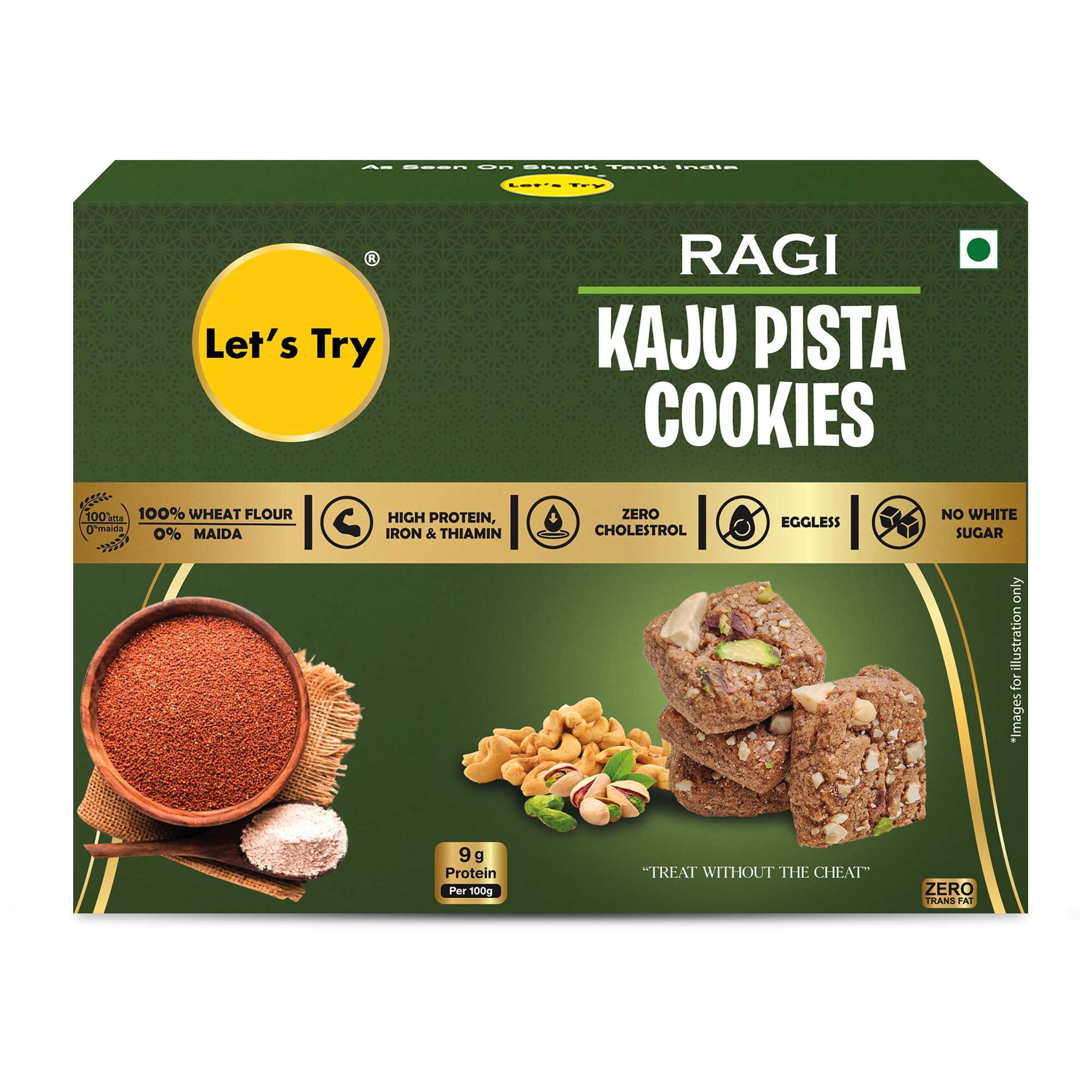 Let's Try Ragi Kaju Pista Cookies - 226g