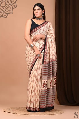 Jaipur Hand Block Print Saree