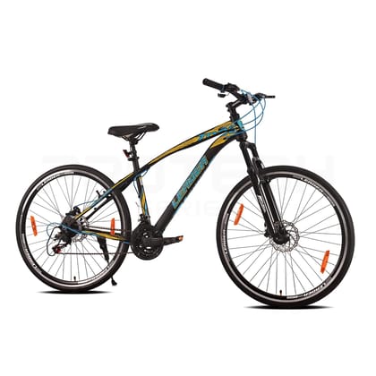 Leader 700C [21-Speed] Hybrid City Cycle With Dual Disc Brake And Front Suspension 700C T Hybrid Cycle/City Bike (21 Gear, Black)