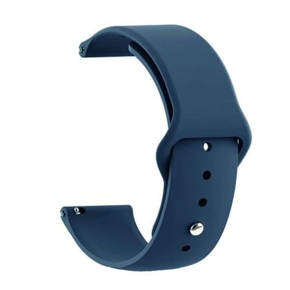 Blue Plain Silicone Strap For Smart Watch (22mm)-Fire-Boltt Thunder