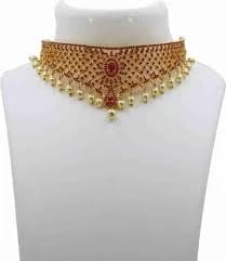 Elegant One Gram Gold Chokar Necklace Set