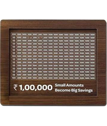 Midastra Engineered Wood Brown Piggy Bank ( Pack of 1 )