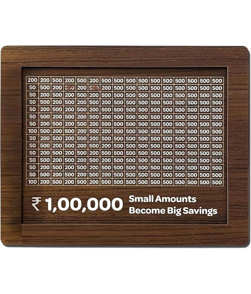 Midastra Engineered Wood Brown Piggy Bank ( Pack of 1 )