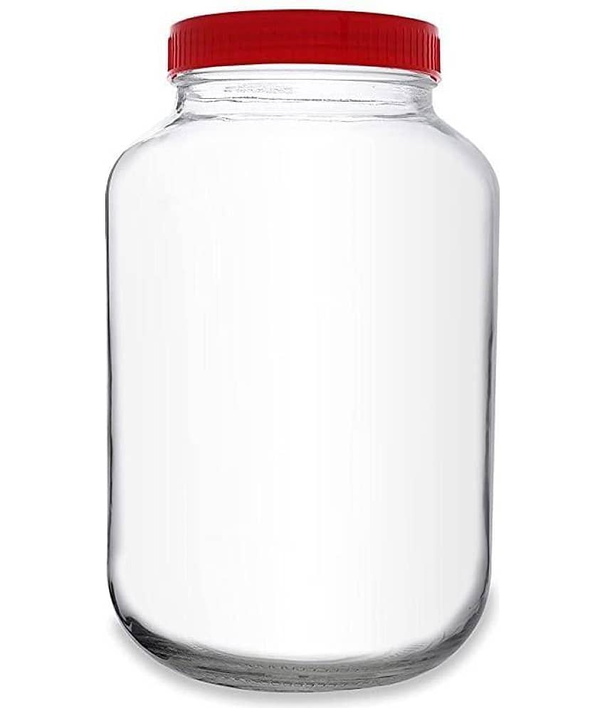 CROCO JAR Glass Red Food Container ( Set of 1 )