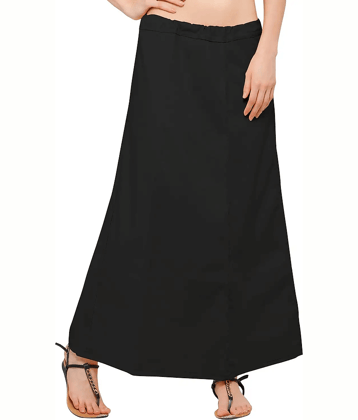 D1 DIFFERENT ONE Black Cotton Petticoat - Single