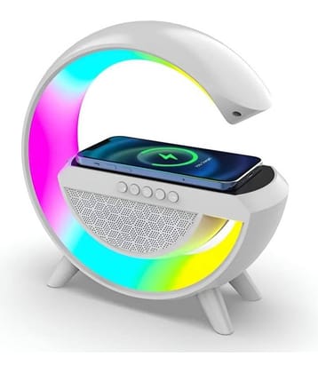 VEhop Wireless Charger 5 W Bluetooth Speaker Bluetooth v5.0 with USB,SD card Slot,Aux Playback Time 7 hrs White
