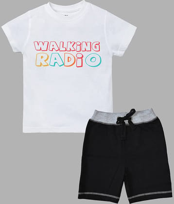 ETCHED DESIGN Pack of 1 Boys Cotton T-Shirt & Shorts Set ( Multicolor )