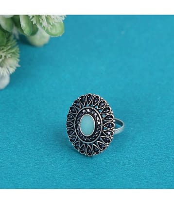 Sunhari Jewels Blue Rings ( Pack of 1 ) - None