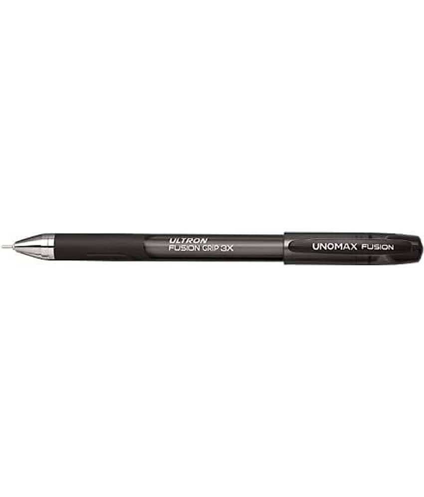 Unomax Ultron Fusion Grip 3X Black Ball Pen Ball Pen (Pack Of 20, Black)