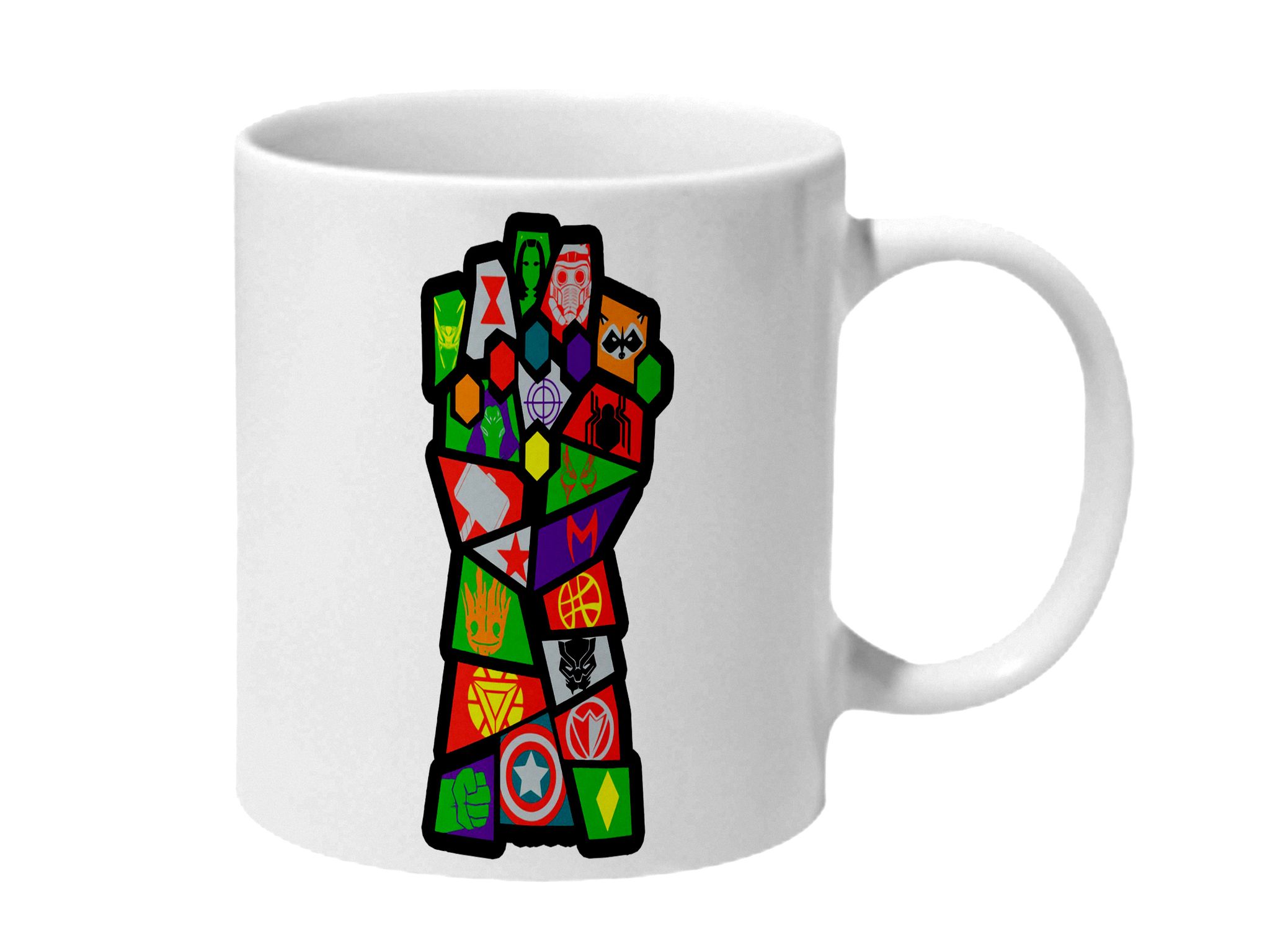Multicolor Avengers Hero Infinity Stones Gauntlet Colors Ceramic Mug