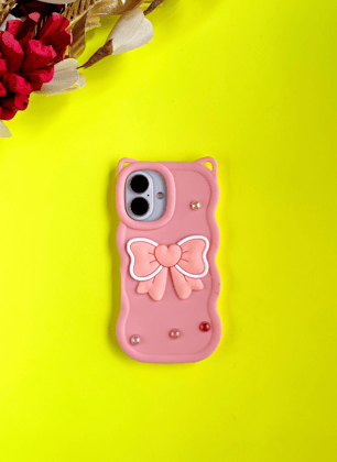 Baby Pink BowTied Babe Sling Case for iPhone 16 Plus