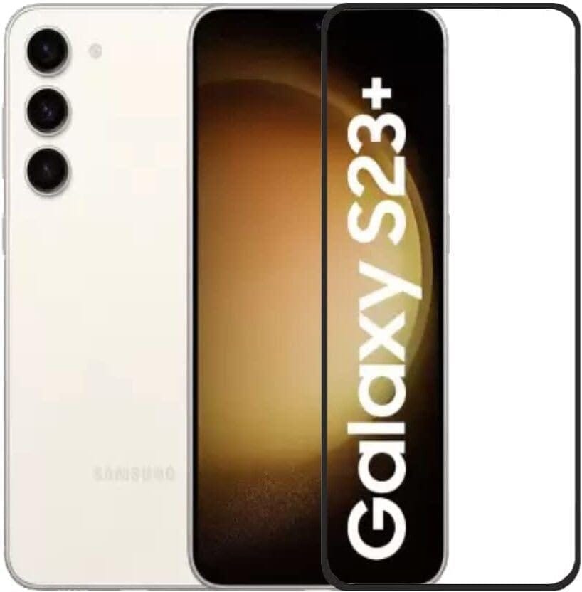PLUGTECH Advanced Tempered Glass With Anti-Explosion 9H Hardness Edge-To-Edge Coverage Screen Guard for SAMSUNG S23 PLUS